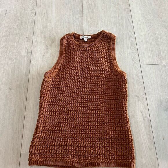 Madewell Open Stitch Crewneck Sweater Tank size s - Picture 1 of 9